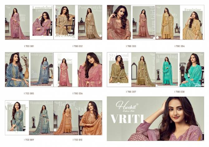 Harshit Vriti Latest Fancy Casual Wear Pure Cambric Cotton Digital Printed Designer Dress Material Collection
